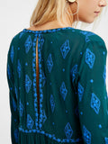 Women Dresses Spring/Summer Embroidery Embroidery Panhua V-neck Flared Sleeves Dress