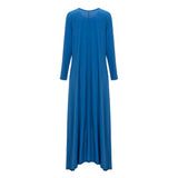 Women Plus Size Maxi Dresses Spring and Autumn Fashion Solid Color Loose Long Dress