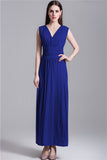 Women Plus Size Maxi Dresses Corset V Collar Sleeveless Sexy Backless Dress