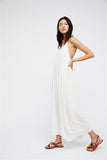 Women Dresses Spring/Summer Sling Backless Embroidery Cotton Linen Sexy Dress