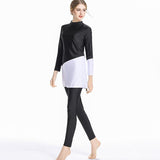 Burkini Swimwear Muslim Fashion Outfits Wetsuit Sun Protection Split Long Sleeve One-Piece Swimsuit