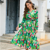 Nina Parker Dresses Pleated Long Sleeve Dress