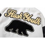 Letterman Jacket Outfit Senior Jackets Varsity Baseball Coat Men's Loose Lapel Baseball Uniform Jacket