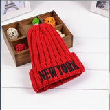 Yankee Bucket Hat Letter Embroidery Woolen Cap Autumn and Winter Knitted Hat