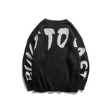 Man Fall Winter Outfis Autumn and Winter Vintage round Neck Sweater Male Letter Embroidered Sweater Casual Top