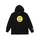 Smiley Face Hoodie Smiley Face Biber Hooded Sweater Men and Women Loose