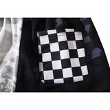 Shark Print Shorts Shark Shorts Men's and Women's Black and White Color Matching Pants Cropped Pants