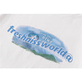 Men T Shirt Summer Casual Tops Landscape Printing Short Sleeve T-shirt Men's round Neck Half Sleeve Street Fashion Loose Pullover Half Sleeve T-shirt