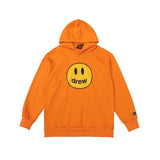 Smiley Face Hoodie Smiley Face Biber Hooded Sweater Men and Women Loose