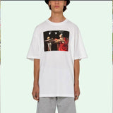 Off White T Shirt Arrow Casual Printed Men's Women's ShortSleeved Tshirt Cotton Fashion Owt