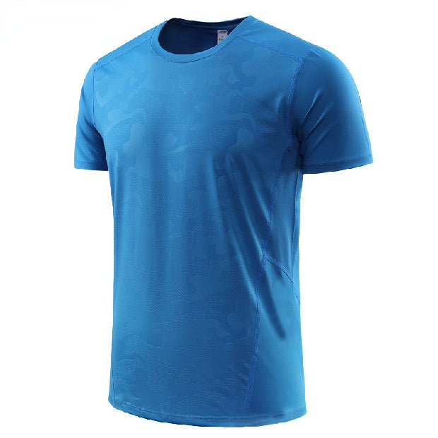 Moisture Wicking T Shirts Round Neck Ice Silk Sports Top
