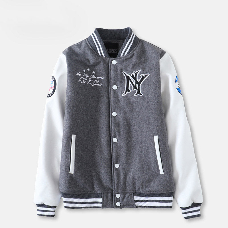 Yankee Letterman Jacket Outfit Senior Jackets Varsity Baseball College Coat Mlbny Spring Baseball Uniform Jacket