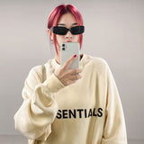 Fog Sweatshirt Hoodie Letter Crew Neck Sweater Men'S High Street Loose Trendy Large Size Retro Sports Fear Of God essential