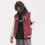 Yankees Letter Jacket Spring Baseball Uniform Men's and Women's Jacket Thick Loose Splicing Coat