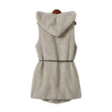 Women Sherpa Jacket Autumn and Winter Thickening Coat Mid-Length Plush Coat Imitation Lamb Wool Warm plus Size Vest