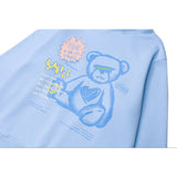 Man Fall Winter Outfis Winter Cartoon Printed Fleece Hoodie Men's Street Idle Style Loose BF Casual Hoodie