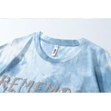 Men T Shirt Summer Casual Tops Letter Print Short-Sleeve T-shirt Men's Fashion Brand round Neck Street Fashion Loose Half Sleeve