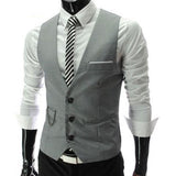 Mens Dress Vests Men's Vest Casual Jacket Business Waistcoat Men's Suit Vest Leisure Slim-Fitting Suit