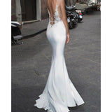 See through Wedding Dress See-through Light Wedding Dress Simple Lace
