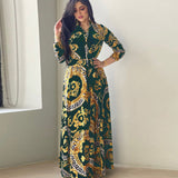 Work Dresses for Girls Women's Printed Shirt Dress