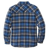 Men Flannel Jacket Autumn and Winter Thickened Cotton-Padded Coat Plaid Long Sleeve Turn-down Collar Coat