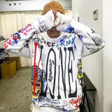Vlone Sweatshirt Autumn and Winter Hoodie Men's and Women's Painted Sweater Coat