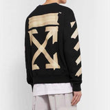 Off White Sweatshirts Men's Round Neck plus Size Casual Sweatshirt plus Size Retro Sports Owt