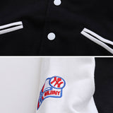 Yankees Sweatshirt Letter Jacket Black Baseball Uniform Short Jacket Men's and Women's Casual Sweatshirt Jacket