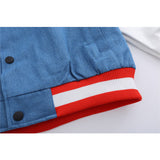 Letterman Jacket Outfit Senior Jackets Varsity Baseball Coat Baseball Uniform Men's Street Trend Loose Lapel Jacket