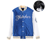 Yankees Letter Jacket Men's and Women's Baseball Uniform Casual Patchwork Coat Cardigan Jacket