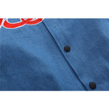 Letterman Jacket Outfit Senior Jackets Varsity Baseball Coat Baseball Uniform Men's Street Trend Loose Lapel Jacket