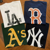 Yankees Summer Cotton Pullover Short Sleeve Back Large Printing Stylish Men's and Women's T-shirt