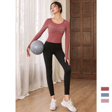 Moisture Wicking Shirts Yoga Clothes Fall/Winter Quick Drying Clothes Suit for Women