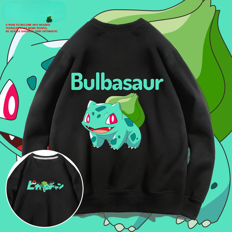 Men And Women Pokemon Pikachu Hoodie Pokémon Round Neck Sweater