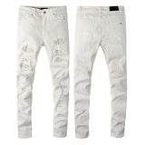 Amiri Jeans Casual Hip Hop Wash Splash-Ink Painted Slim Jeans Casual Fashionable 7625