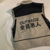 Men Utility Vest Work Zipper Tactical Work Vest Slim Pocket Jacket Multi-Pocket Vest Outdoor Casual and Comfortable Men's Clothing