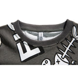 Graffiti Letter Short Sleeve T-shirt Men's Summer round Neck Half Sleeve Top Couple's Cotton All-Match Half Sleeve