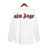 Palm Angels Angel Back Two-Tone Printed Letter Logo Long Sleeve T