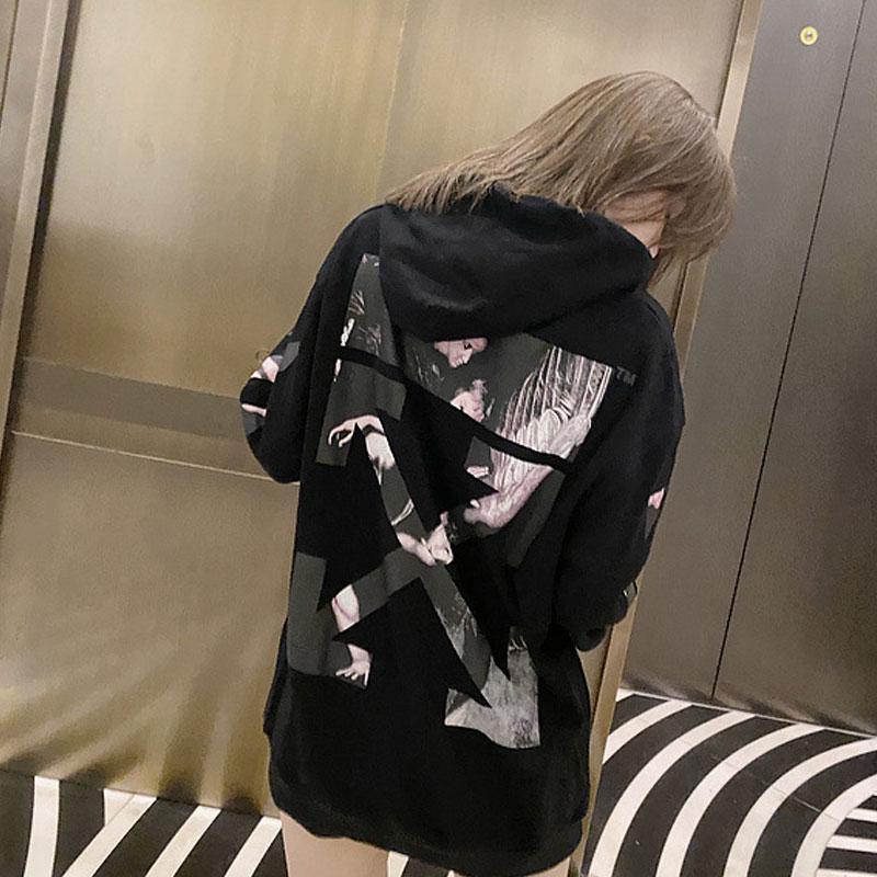 Off White Hoodie Off Ow Arrow Print Cotton for Men Owt Hooded Sweater