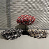 Yankee and Dogers Bucket Hat Autumn Beret Jacquard Woven Plaid Embroidery Vintage Painter Hat