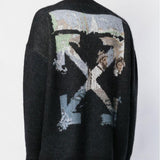 off white Sweatshirt Ow Monet Oil Painting Arrow Men's Clothing Owt Knitted Sweater Arrow Wool Sweater