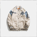 Letterman Jacket Outfit Senior Jackets Varsity Baseball Coat Baseball Collar Color Matching PU Leather Jacket Coat for Men
