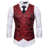 Mens Dress Vests Men's Vest Casual Jacket Business Waistcoat Fashion Men's Casual Printing