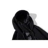 Shark Print Hoodie Spring/Summer Young Men Trend Solid Color Letter Trench Coat