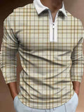 Polo Shirts Autumn Men's Zipper Stitching T-shirt Long Sleeve