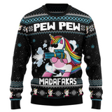 Black Christmas Sweater 3D Printed Air Layer Crew Neck Sweater