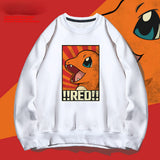 Men and Women Pokemon Pikachu Hoodie Pikachu round Neck Sweater