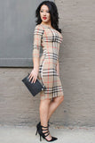 Plaid Sexy Tight dress