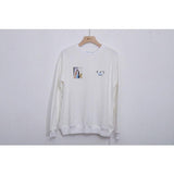 Off White Sweatshirts round Neck Sweater Men Splash Ink Arrow Print Owt Casual Fashionable