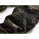 J Shaped Jeans Men's Jeans Slim Straight Camouflage Motorcycle plus Size